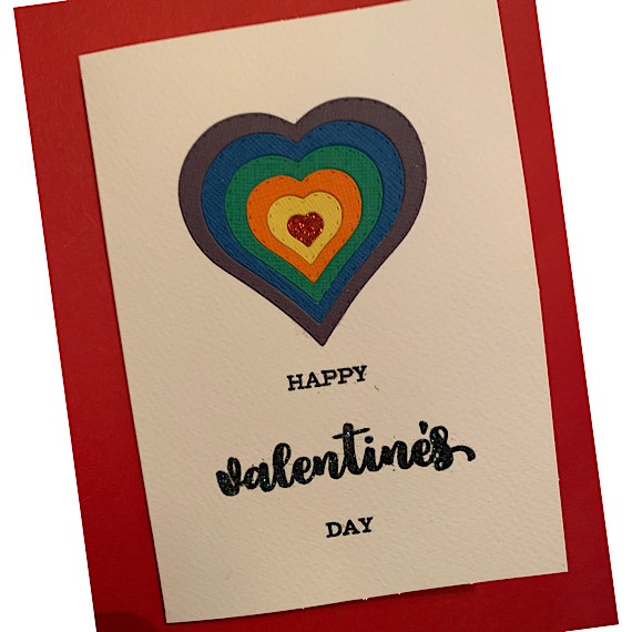 This rainbow heart Valentine's day card by Daisy Spirit Creations is ready to help you send love this year with a black stamped and hologram embossed glitter sentiment

Find this in their #ConsciousCrafties shop here consciouscrafties.com/handmade-gifts…

#SBS #SBSWinners #HandmadeCards