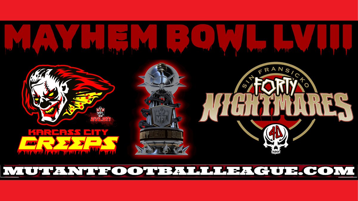 MutantFootball's tweet photo. The #MAYHEMBOWL #LVIII is #comingsoon📷
#dontmissout📷
https://t.co/F8xoB6VBX1
#SUNDAY #feb11th📷 join us as we bring ALL the #CRUNCH with another #PREMIER #PRESENTATION of the #MFLonEVLSN at 4:00PM MST https://t.co/uvXmD5shbo