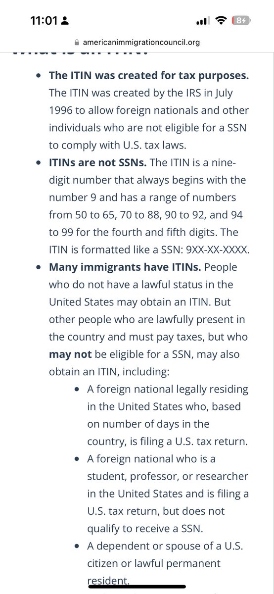 fbgmlae's tweet photo. @elonmusk Undocumented immigrants don’t pay taxes? Wait until you find out what an ITIN number is…Very irresponsible to spew information without doing at the least, a quick google search. Smh https://t.co/ecHx6bA50Q