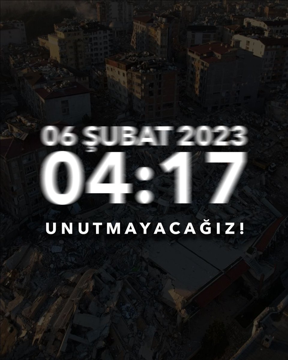 6 Şubat 2023’te yaşadığımız deprem felaketinde hayatını kaybedenleri saygı ve rahmetle anıyoruz. Unutmayacağız…