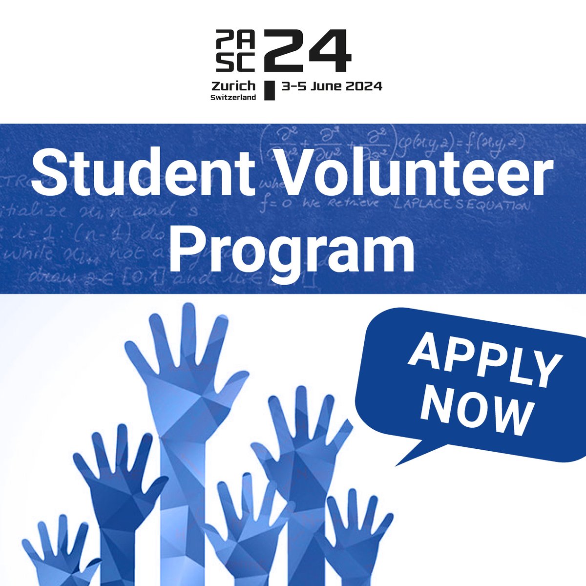 If you are an undergraduate, master, or doctoral student in Computational Science, HPC, or related fields, don’t miss the chance to experience the conference as a volunteer for #PASC24. 👉 pasc24.pasc-conference.org/about/student-… We look forward to receive your application!