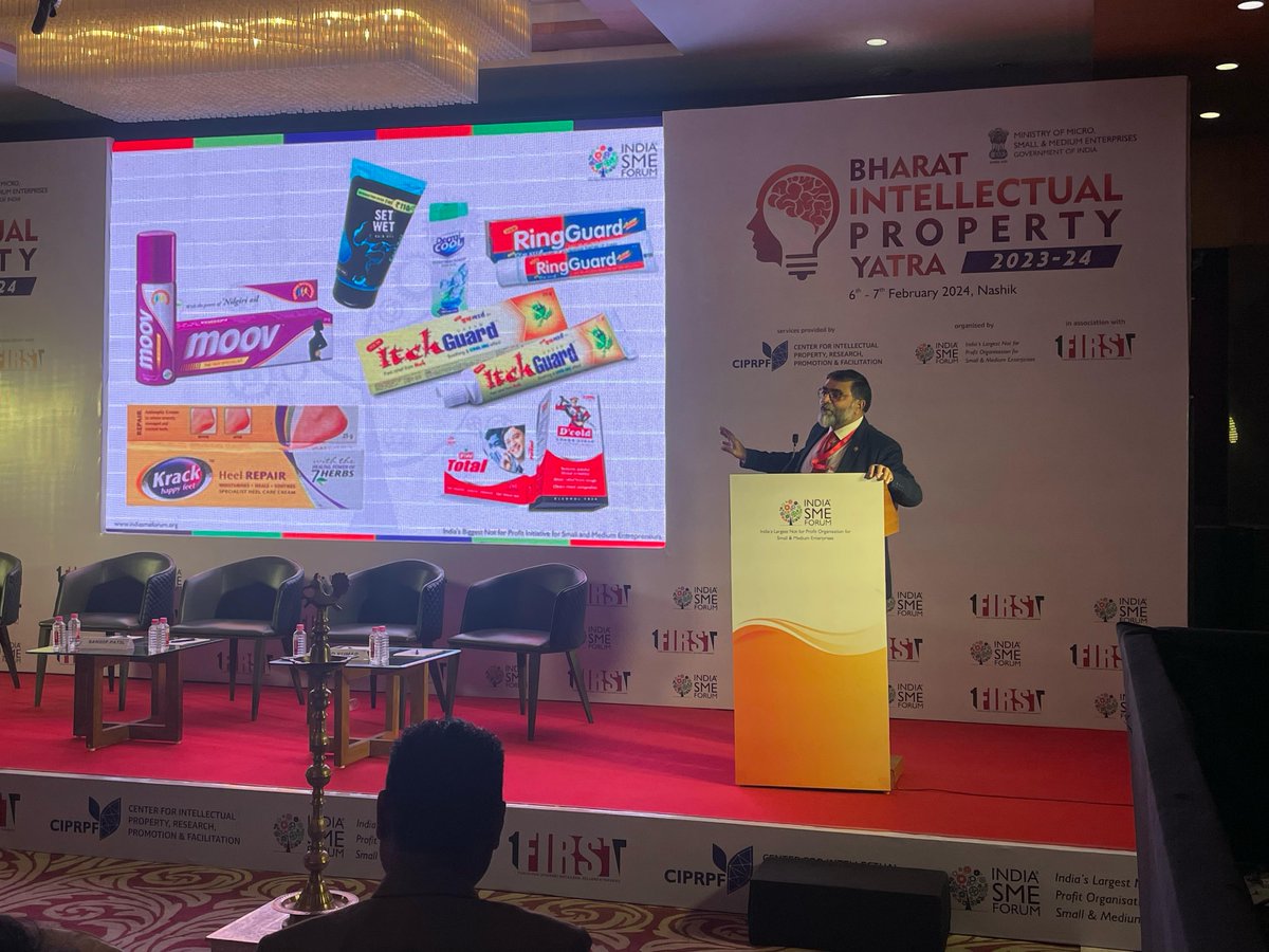 SMEForumIndia's tweet photo. Workshop on Big Branding for Small Business - Rupees 100 Crore Business Model for MSMEs utilising IP by Shri Vinod Kumar, President, India SME Forum at The SSK Solitaire Hotel today, 6th February 2024, in Nashik.
#bharatipyatra #ipyatra #intellectualproperty #intellectualpropertyrights #msmes #msmeindia #indiasmeforum