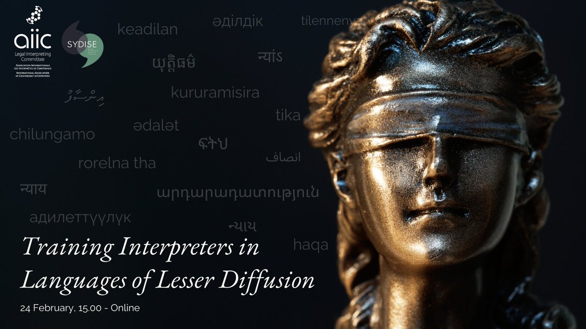 How can we train professional interpreters when there are no official interpreting courses in their language❓ Join AIIC's Legal Interpreting Committee and @sydise to explore this question on 🗓️ Feb 24. 👉Click for more details and to register: tinyurl.com/46df8du5