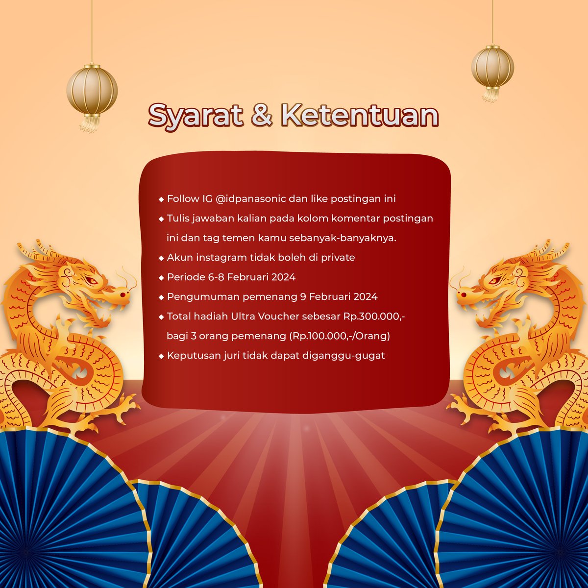 IDPanasonic's tweet photo. Mau Ketiban Hoki dapat Angpao?

Ayoo raih hadiah 300k bagi 3 orang pemenang dengan cara temukan 3 fitur AC Panasonic pada slide berikutnya.

Yuk cek dan ikuti kuisnya di IG @idpanasonic.

#ACPanasonic
#QualityAirForLife
#NyamannyaEkstra
#WorryFree
#LiveYourBest https://t.co/xeWXrhNlpY