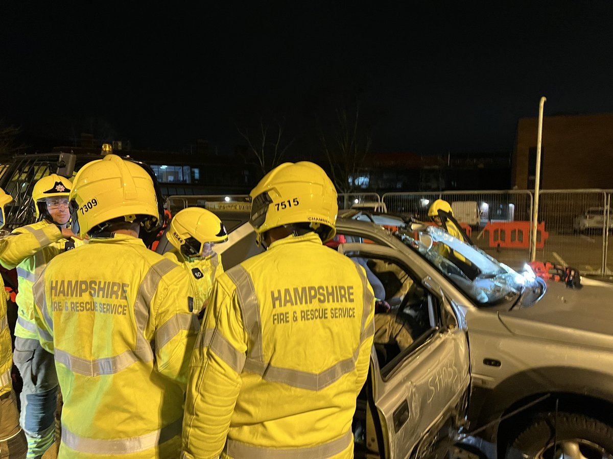 Road traffic collision training for us tonight. Practising different techniques to speed up extrication times.