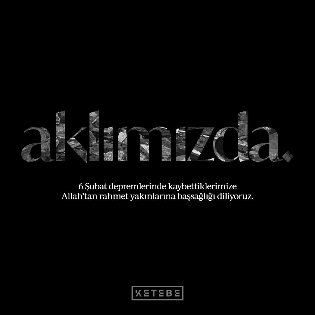 6 Şubat depremlerinde kaybettiklerimize Allah'tan rahmet, yakınlarına başsağlığı diliyoruz.
