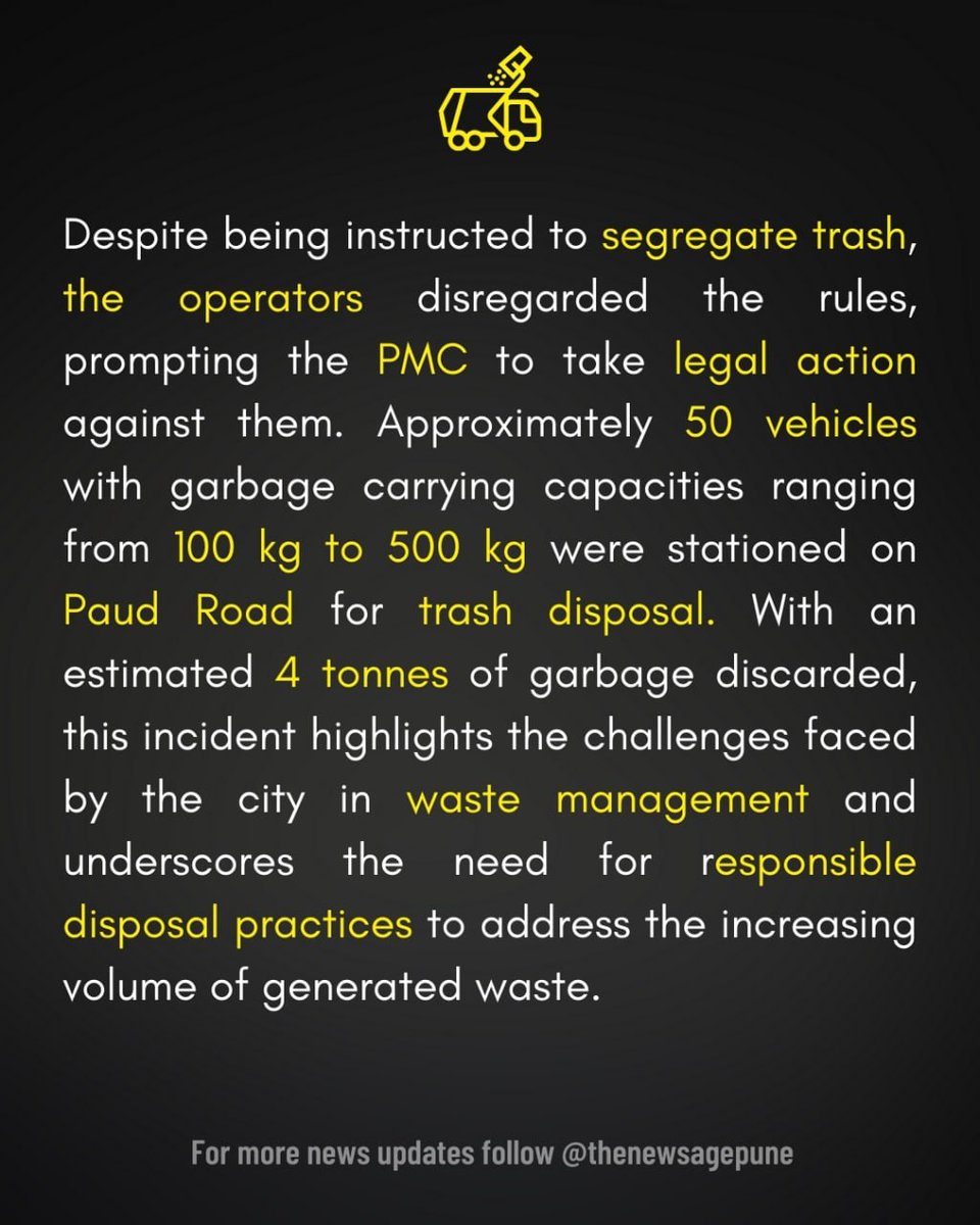 Thenewsagepune's tweet image. Private Garbage Operators Violate rules by Dumping 4 Tons of Trash on Paud Road. PMC to take action against the private bodies

#Pune #Garbage #GarbageDumping #PMC #Kothrud #PaudRoad #Newsupdate #NewsagePune