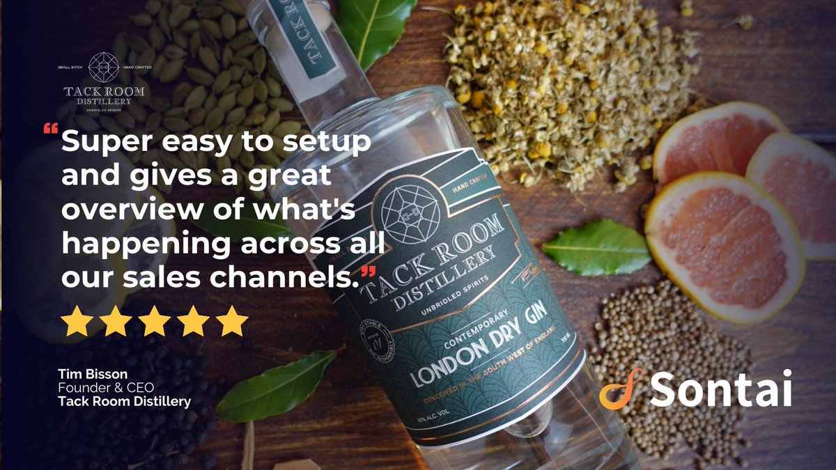 Sontai received a glowing 5-star review from Tack Room Distillery!

⭐⭐⭐⭐⭐

We are so glad that they found Sontai super easy to set up and provides them with a great overview of what's happening across both their online and offline sales channels.

#drivenbydata #sontai #data