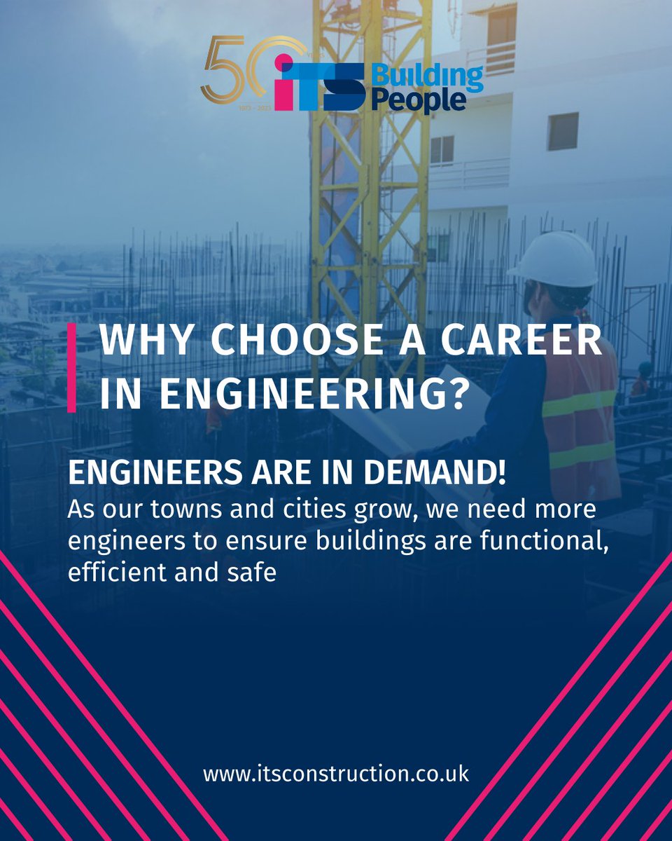 ITSConstruction's tweet image. 👋 The demand for engineering skills is growing every year in the UK, so it&apos;s a great time to join the industry!

If you&apos;re ready to start a career in engineering, email our team at info@itsengineering.co.uk

#Engineering #EngineeringCareer #JobsInEngineering
