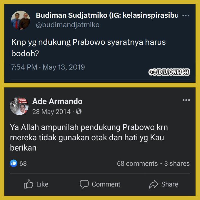 Ini duluuu.. saat masih pinter dan masih menggunakan otak dan hati ya <a href="/budimandjatmiko/">Budiman Sudjatmiko (IG: kelasinspirasibudiman)</a> dan <a href="/adearmando61/">ade armando</a>?
