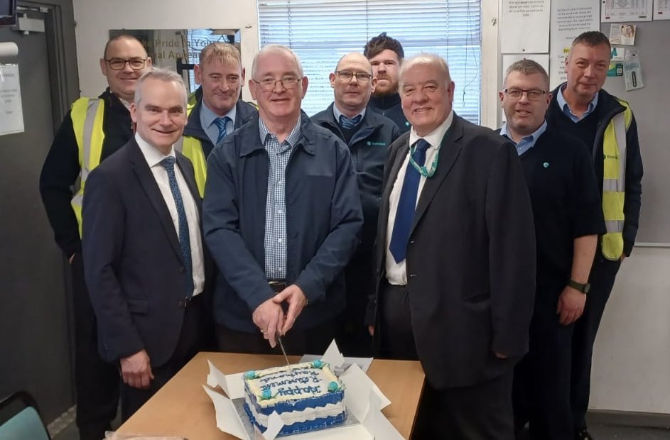 Congratulations to Raymond who retires after an incredible 50 years of public service @Translink_NI 👏