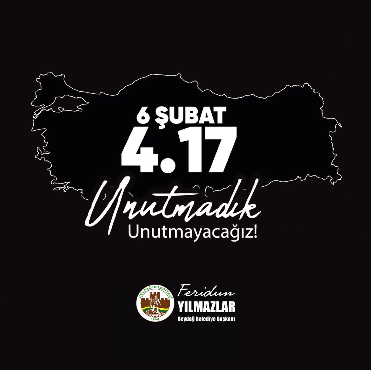 #Deprem felaketinin birinci yılında yaşamını yitiren kardeşlerimizi rahmetle anıyorum. 

Aynı acıların yaşanmaması için ülkemizin dört bir yanında kalıcı tedbirlerin alınması ve yaraların bir an önce sarılması için hep birlikte mücadele etmeliyiz. 

#6Şubat2023