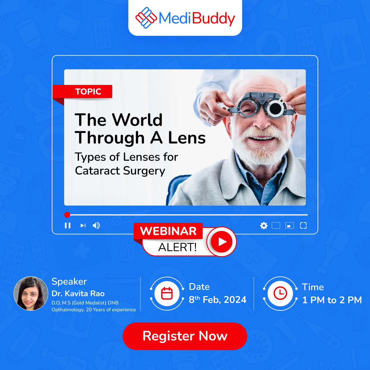 MediBuddyapp's tweet photo. Join us for a comprehensive webinar on the various Types of Lenses for #CataractSurgery. Gain invaluable insights into your surgical options and ensure optimal post-operative care. Register now to secure your spot!
Register Now: https://t.co/g09pv8gOWs
#SurgeryWithCare #MediBuddy https://t.co/SGQeo9y0aV