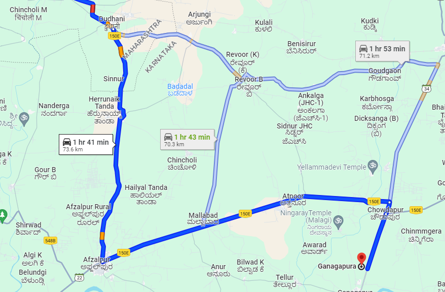 SAAGRRR's tweet photo. @nitin_gadkari ...Recently travelled to #Ganagapura, the roads are in a pathetic situation after Akkalkot, for 73kms, it takes 2 hours to reach #ShreekshetraGanagapurDattatreya,daily visitors in thousands, request you to please look into it #MTDC 
#Spiritualtourism @DKShivakumar https://t.co/F94dlUFTqE