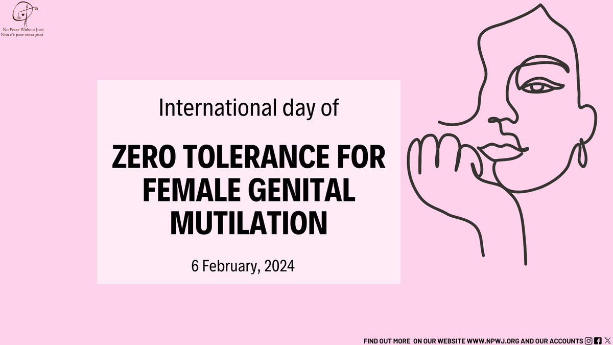 Today is the International Day of Zero Tolerance for FGM. FGM poses significant risks to the health of women and girls, with lifelong effects for survivors. The time to address this issue is now. Find out more: npwj.org #EndFGM #HumanRights #WomensHealth