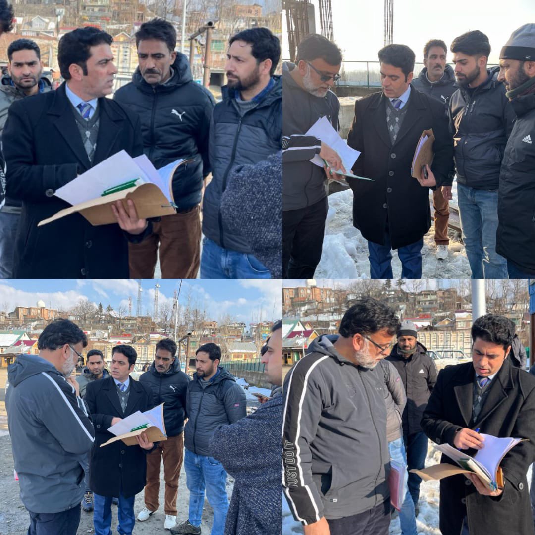 Additional District Development Commissioner Bandipora, Mr M A Bhatt (JKAS) along with CEO MC Bandipora, officials of R&B Bandipora and MC Bandipora conducted physical verification of developmental work at Bus Adda Bandipora.