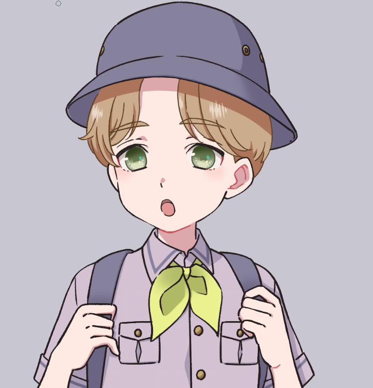 「次の立ち絵は探検家の少年です! 」|葉月リオのイラスト