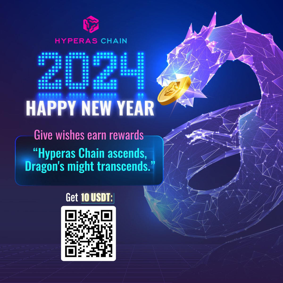 🎉HYPERAS CHAIN - 2000 USDT - HAPPY YEAR OF THE DRAGON 🐉

Give wishes to earn 10 USDT with 3 simple steps!

⭐️Tag @Hyperaschain, wish Hyperas Chain a Happy Year of the Dragon, using #HyperasChain, #HYRA, #AIEarnHub on your Twitter or Facebook.

Details: forms.gle/xjEK79pcqPUifw…