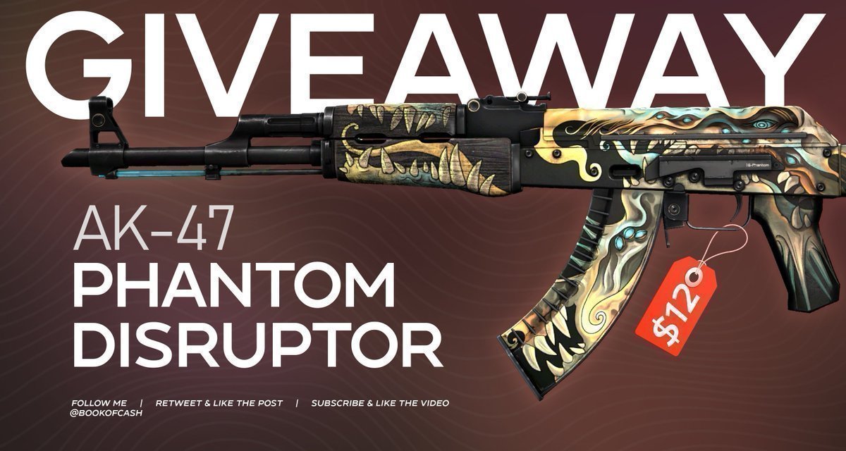BookOfCash's tweet photo. DAILY GIVEAWAY: AK-47 | PHANTOM DISRUPTOR (12+$)🎉

Requirements:
✅Follow me @BookOfCash
✅Retweet &amp; Like
✅Subscribe + Like: https://t.co/s7SHx6CkXN
(Show Proof)
 (Optional: Leave a comment)

Ends in 96 HOURS🔥
#CSGOGiveaway #CSGOGiveaways #CS2 #CSGO #csgoskins https://t.co/bPZ5aiWwjy