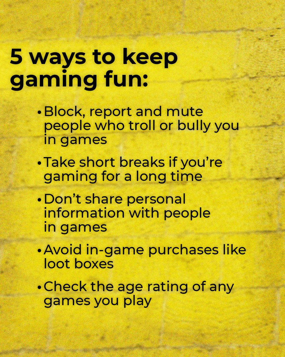 It's #SaferInternetDay! Gaming can be a great way to switch off from the world, connect with others, and pick up some skills 🎮

But if you've ever felt gaming wasn’t quite as fun as it should be, check out these tips...

#NCS #GrowYourStrengths #OnlineGaming #Gaming