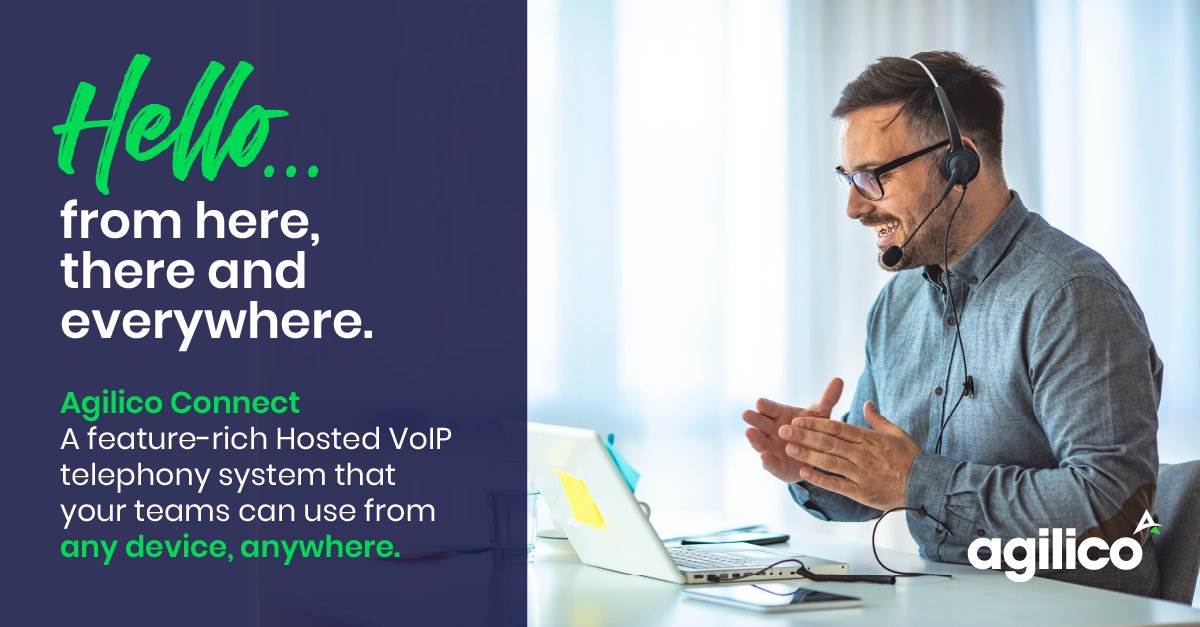 Traditional on-premise telephony is costly and limiting for the modern workplace. Your teams need to stay connected from any location.

Say Hello to #AgilicoConnect.

okt.to/CPDm2L

#hostedvoip #workplacetechnology #agileworking #makeworkeasy