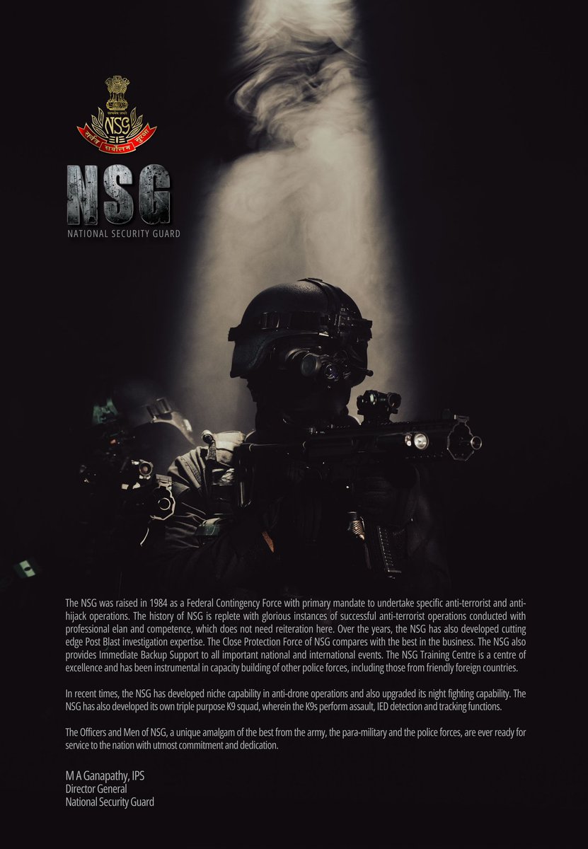 NSG_Comman's tweet photo. NSG🇮🇳
@nsgblackcats
#NSG_Commandos
#WorldClassZeroError
#NSG #Thehindu #IndianArmy
#Adgpi #Agniveer #Bharat #Army https://t.co/WhoAWamaV8