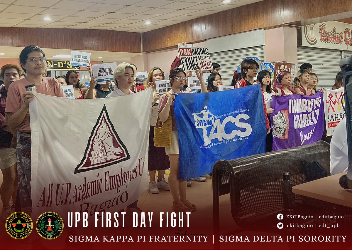 TINGNAN: Nakiisa ang Sigma Kappa Pi Fraternity at Sigma Delta Pi Sorority (EKT-EDT) UP Baguio sa ginanap na First Day Fight ngayong Pebrero 06. 

#FirstDayFight
#EKTEDTUPB