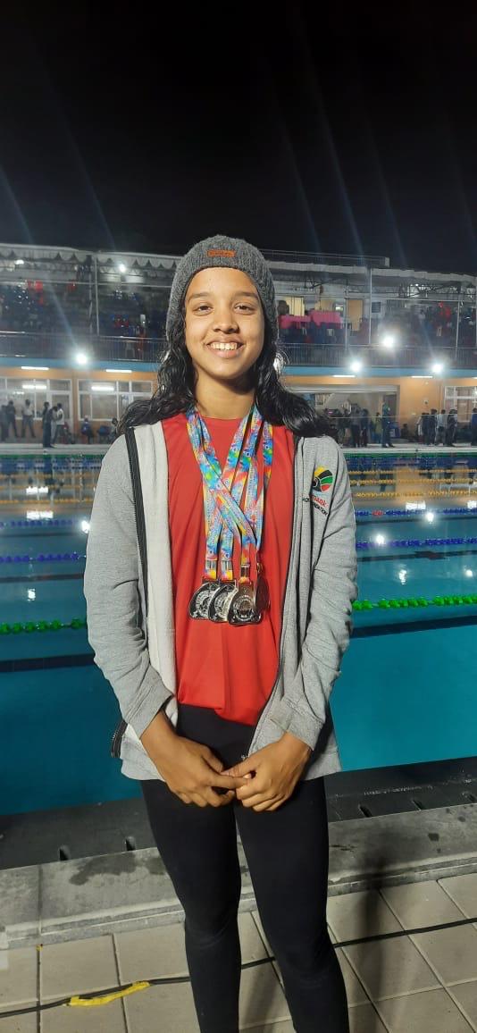 Best wishes to @iyerkshama, d/o Capt Bharath Iyer, #IndianNavy, who represents #India at the #BIMSTEC Aquatics Championships at #NewDelhi from 6-9 Feb 24. From participating in intra-school swim meets at @IN_NCSMumbai to winning medals at the 37th National Games, this young