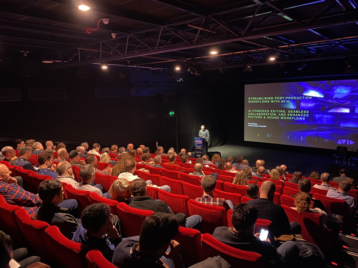 Broadcast_Tech's tweet photo. Our final session of the morning as we hear from @Avid’s Imran Ramzan to share how #postproduction workflows can be streamlined with Avid with #AI powered editing, collaboration and enhanced workflows across sound and picture.

#FutureofPost https://t.co/csE7DMnGrD