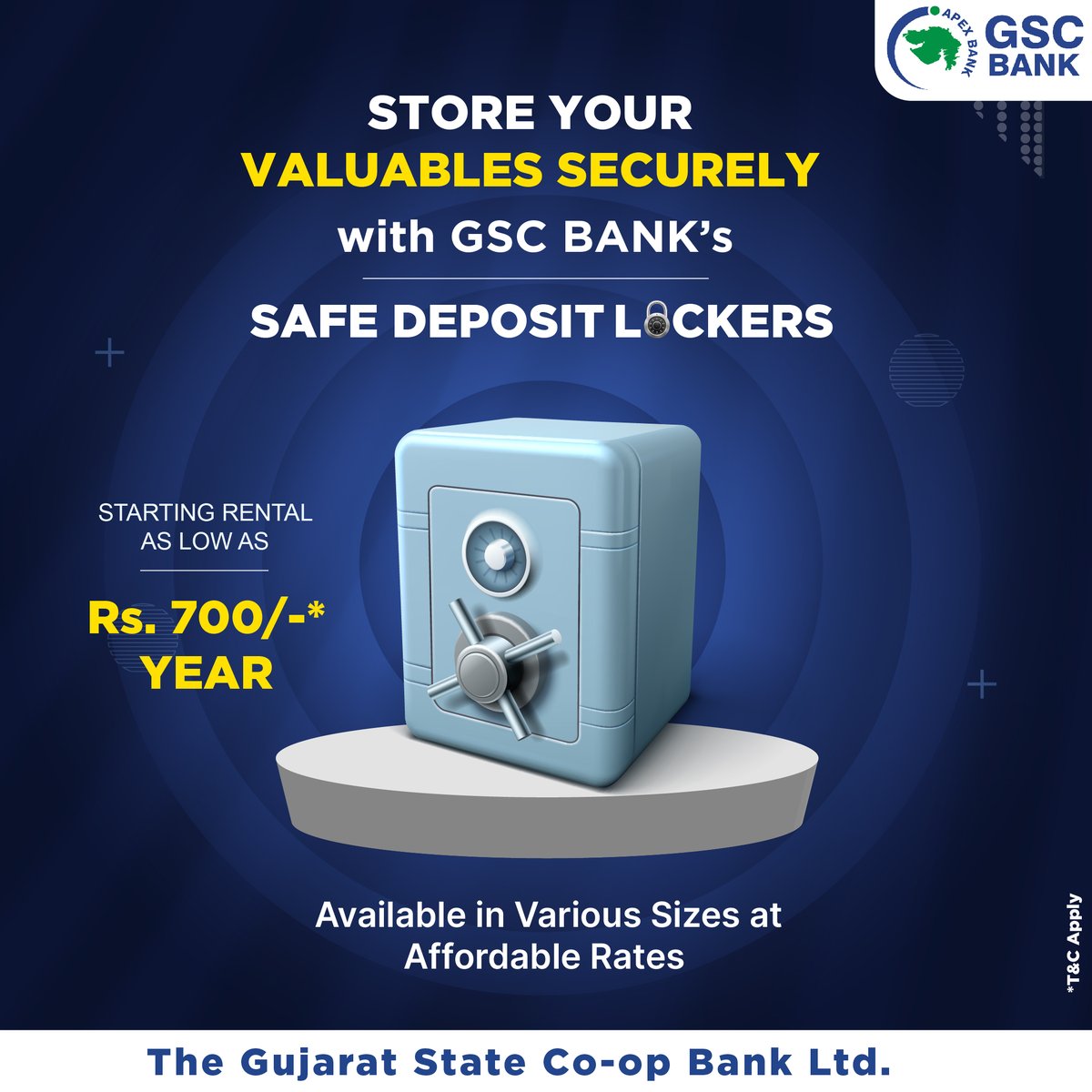 GSCBank's tweet photo. AUTO VAULT- THE SMART ACCESS
ANYTIME AUTOMATED ROBOTIC LOCKERS WITH LARGE STORAGE SPACES TO INCLUDE ALL YOUR
VALUABLES. AVAILABLE AT NARANPURA BRANCH.
#GSCB #Autovault #GSCbank #FullyAutomated
#AdvancedSecurity #AttractiveRent #Safety #Valuables #digitalsafety #Securebanking https://t.co/pDYvTyiN2S