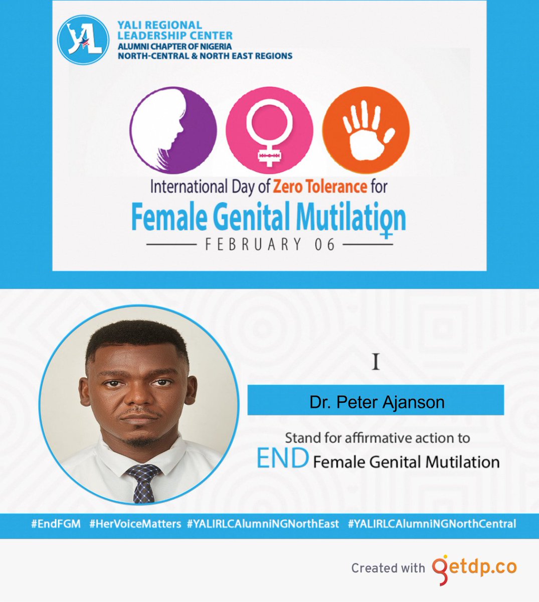 Dr. Peter Ajanson (@ajansonpeter) on Twitter photo In 2024, nearly 4.4 million girls - or more than 12,000 each day - are at risk of female genital mutilation around the world.
#EndFGM
#HerVoiceMatters
#YALIRLCAlumniNGNorthEast
#YALIRLCAlumniNGNorthCentral
<a href="/Fmohnigeria/">Federal Ministry of Health, NIGERIA</a> <a href="/WHO/">World Health Organization (WHO)</a>
<a href="/MobilePunch/">Punch Newspapers</a> <a href="/_AfricanUnion/">African Union</a> <a href="/AfricaCDC/">Africa CDC</a> <a href="/NphcdaNG/">NPHCDA</a> In 2024, nearly 4.4 million girls - or more than 12,000 each day - are at risk of female genital mutilation around the world.
#EndFGM
#HerVoiceMatters
#YALIRLCAlumniNGNorthEast
#YALIRLCAlumniNGNorthCentral
<a href="/Fmohnigeria/">Federal Ministry of Health, NIGERIA</a> <a href="/WHO/">World Health Organization (WHO)</a>
<a href="/MobilePunch/">Punch Newspapers</a> <a href="/_AfricanUnion/">African Union</a> <a href="/AfricaCDC/">Africa CDC</a> <a href="/NphcdaNG/">NPHCDA</a>