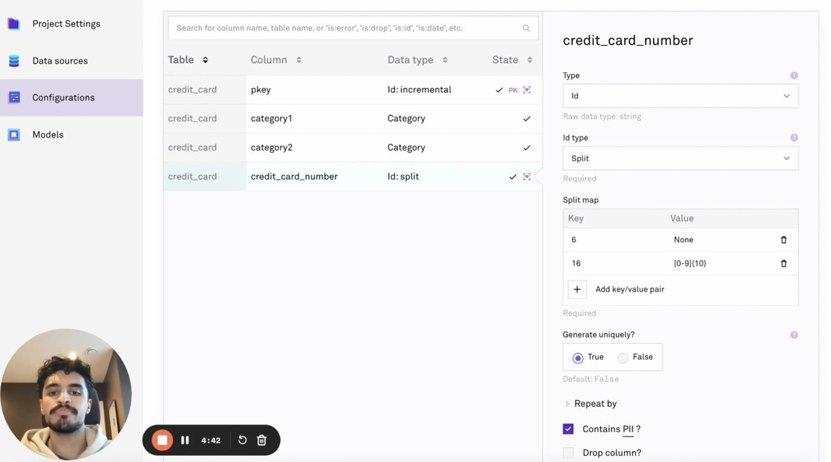 Removing PII from datatypes doesn’t mean you have to replace it with random meaningless data. With Hazy’s ID function, you can preserve the real world context of string data types whilst protecting the privacy of your customer’s information. Watch here: hazy.com/resources/2024…