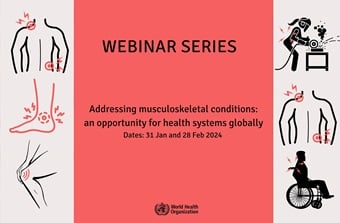 To address the importance of Musculoskeletal conditions (MSK) issues, @WHO will host a webinar on 28 February which aims to initiate early discussions and involve key stakeholders in addressing this critical matter. Further info & registration here: who.int/news-room/even…