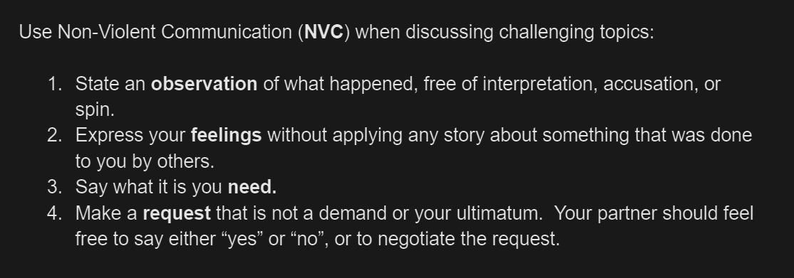 TParkerSmith's tweet photo. @MHCspaces Non-Violent Communication Stratagies.
I think a lot of negative misunderstandings come from assumptions of others' intent or meaning or painful trauma responses. So be patient, ask for clarification, and be curious. @multiamory has a useful RADAR document for helping in this. https://t.co/gHd3OhNHmR