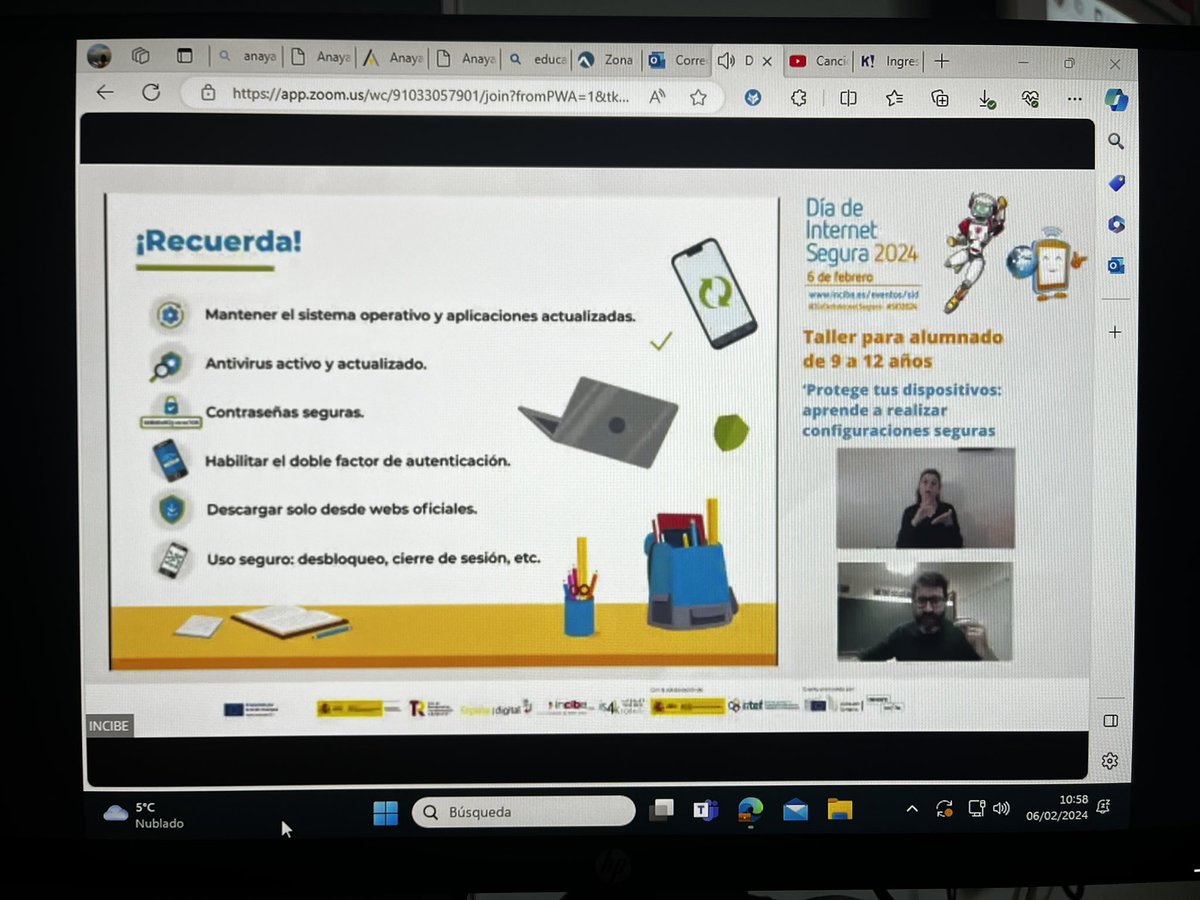 Celebramos el día de la Internet Segura 🛜 💻 con los Talleres SID 2024 de <a href="/INCIBE/">INCIBE</a> 

#TIC 
#codicetic 
#seguridadenlared #diadelainternetsegura 

<a href="/educacyl/">Educación JCyL</a>
