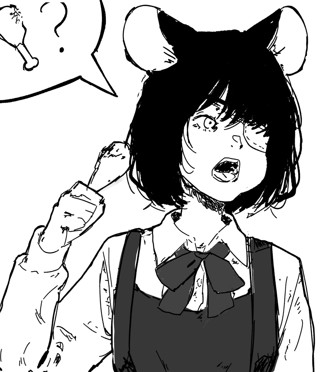 Nezumi likes chicken
#oc #originalcharacter #art #animeart #artmoots #mousegirl 