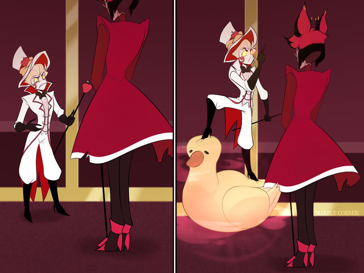 CornerMarble's tweet photo. Accurate #radioapple interaction 
#HazbinHotel https://t.co/wCkTOlgahX