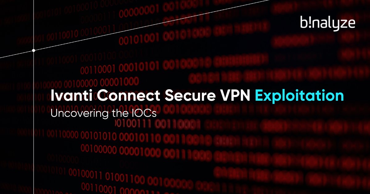 🚨 Cybersecurity Alert: Exploitation of Ivanti Connect Secure VPN underscores vulnerabilities even in secure frameworks. Learn from the Ivanti VPN incident in our blog: ow.ly/5Si950QyhNQ
#cybersecurity #ivanti #emergingthreats #IOCs #CyberResilience #DFIRLab