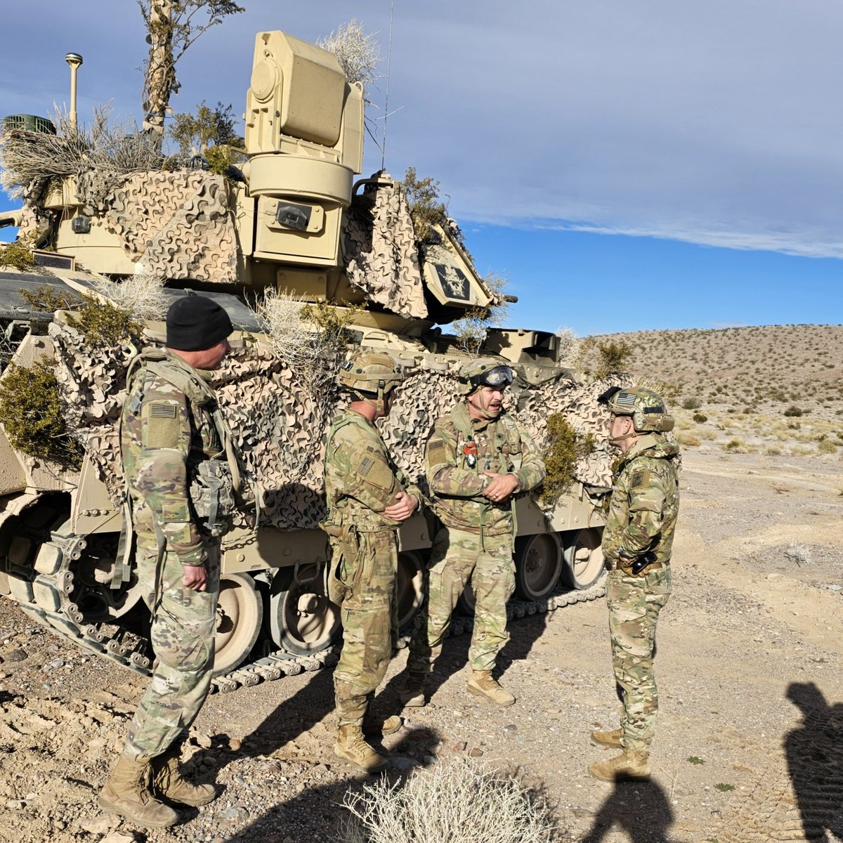 Checking in on the Soldiers of 1BCT, @1stArmoredDiv at NTC. Right now they are out there focusing on warfighting and what it means to be brilliant at the basics.