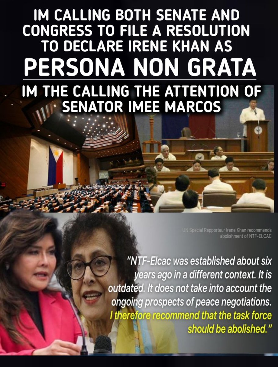 HOY MGA SENADOR AT MGA CONGRESSMAN. DAPAT AY NABABANTAYAN NINYO ANG DIGNITY NG BANSA AS ISANG LAHI. GAYA NITO NANONOOD LANG KAYO NG BALITA. WALANG AKSYON SA PAMBABALAHURA NG IBANG LAHI SA BANSA. 

DEADMA LANG KAYO SA PAKIKI-ALAM NG UN RAPPORTEUR NA ITO??.. GAANO TAYO GINAGAWANG