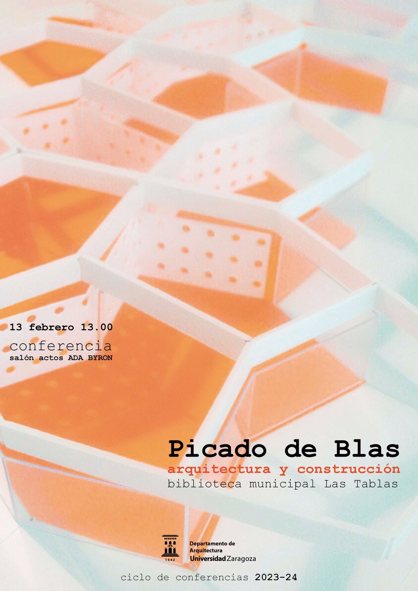 Conferencia a cargo de los arquitectos Picado - de Blas el próximo martes 13 de febrero, a las 13h en el salón de actos del edificio Ada Byron. Bajo el lema "arquitectura y construcción" nos mostrarán su obra de la biblioteca municipal de Las Tablas.