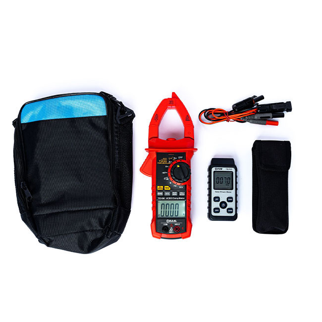 mylightsco's tweet image. The @Testinstrument PV2KIT Solar PV Testing Kit includes a 1000A TRMS AC/DC Clamp Meter, Solar Irradiance Meter and MC4 Test Leads. Ideal for Professional and maintainance electrician!
shorturl.at/iwACQ
#electrician #electricaltesting #solartesting #solartestingkit