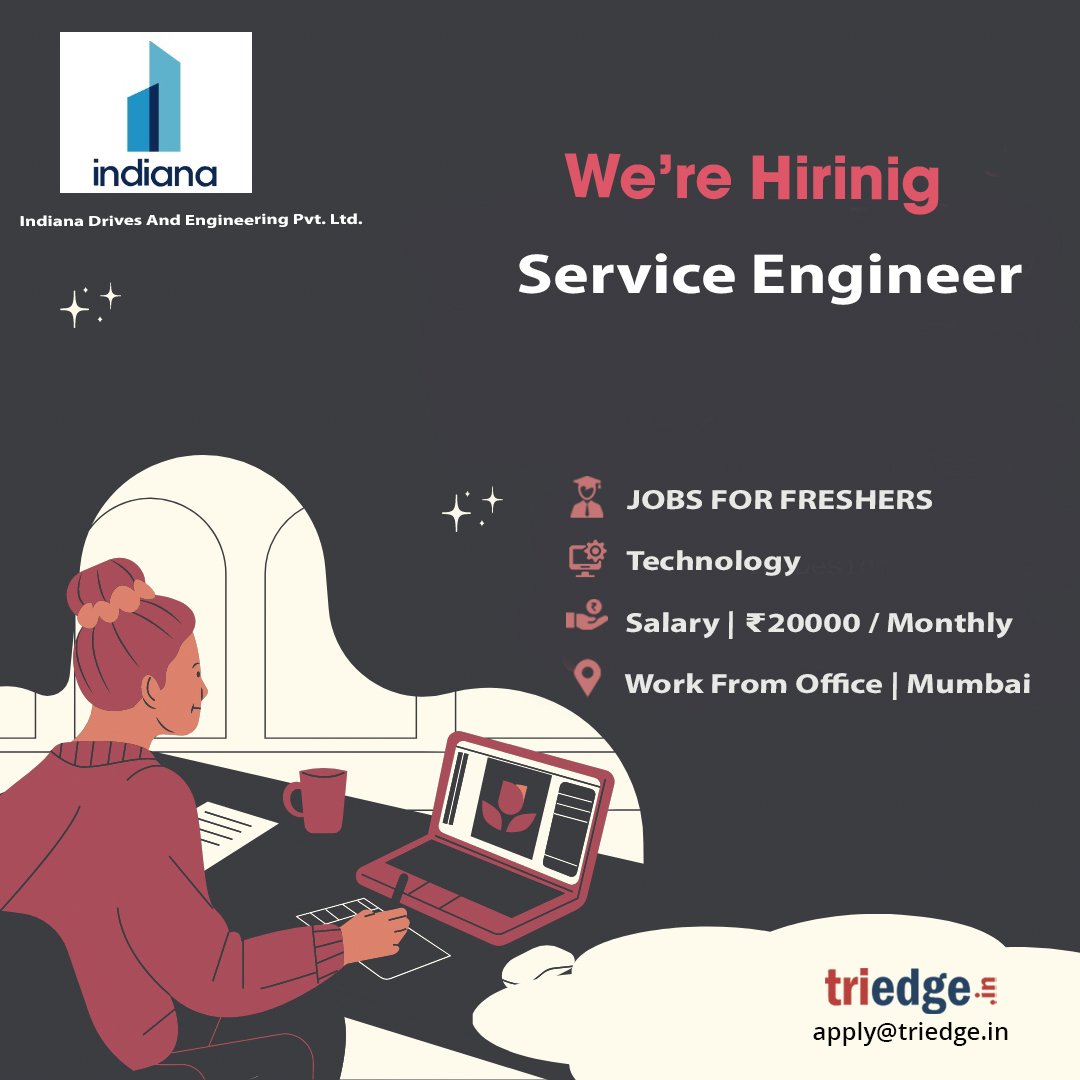 #Jobs #ServiceEngineer 

Indiana Drives And Engineering Pvt. Ltd. is providing opportunities for the role of Service Engineer

. Apply with your resume at apply@triedge.in.