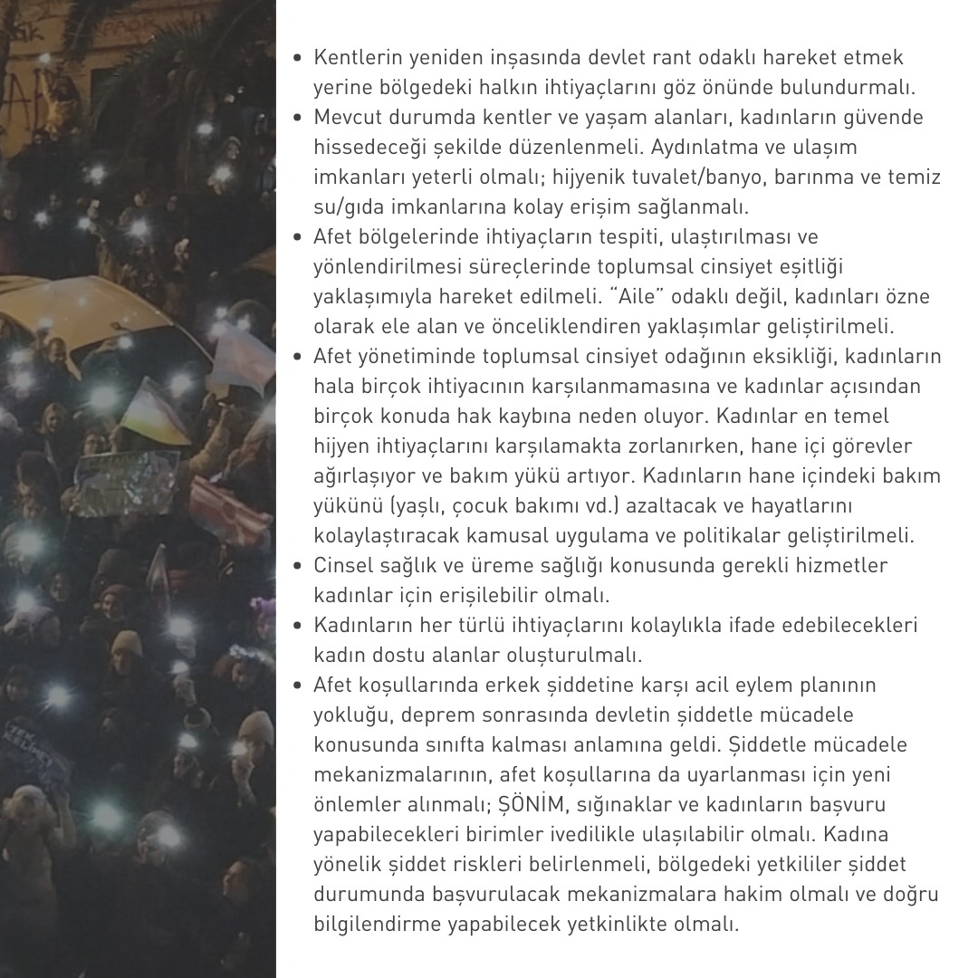 Afet için Feminist Dayanışma tweet media