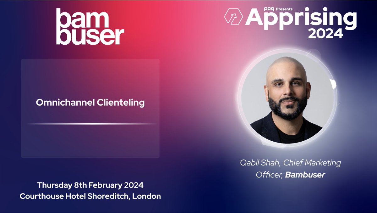 Don't miss out on Bambuser's session at Apprising this week! 🎉 Discover the magic of omnichannel clienteling and unleash the potential of video commerce! 💫 Register today bit.ly/49oijpB #Bambuser #Apprising #VideoCommerce #RetailInnovation