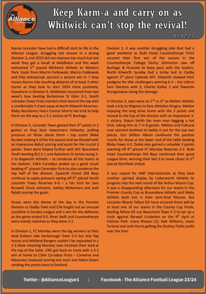 This weekends round up!

⚫️🟠⚽️🟠⚫️