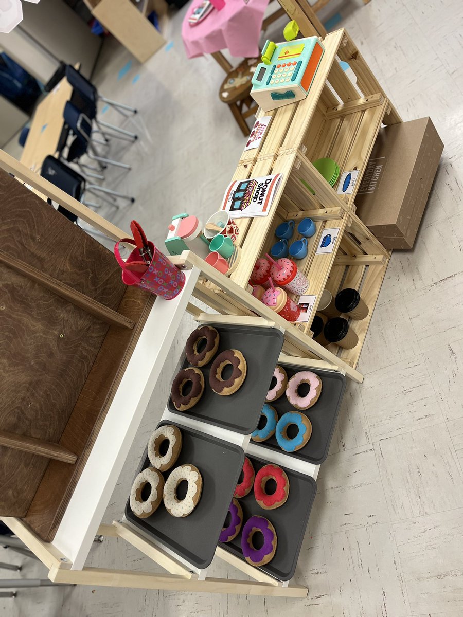 LWenaus's tweet image. The @rcsd_StPeter Donut Shop is officially open! Come on down for some delicious donuts and coffee. #dramaticplay #prek #donutshop
@RCSD_No81