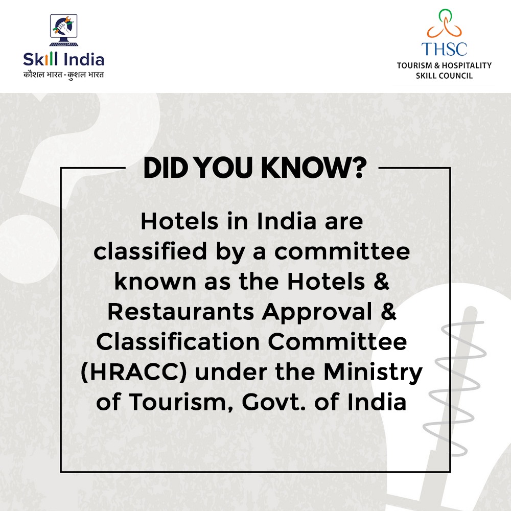 Did you know this?
Stay tuned with #THSC for learning more such facts.

#thscskillindia #MSDE #DGET #DBT #NSDC #GovernmentITI #DeputyDirectorGeneral #RDSDE #skillcouncil #LearnwithTHSC #Skill4NewIndia #hospitality #tourism #skillreporter #learning #hotels #DidYouKnow #HRACC