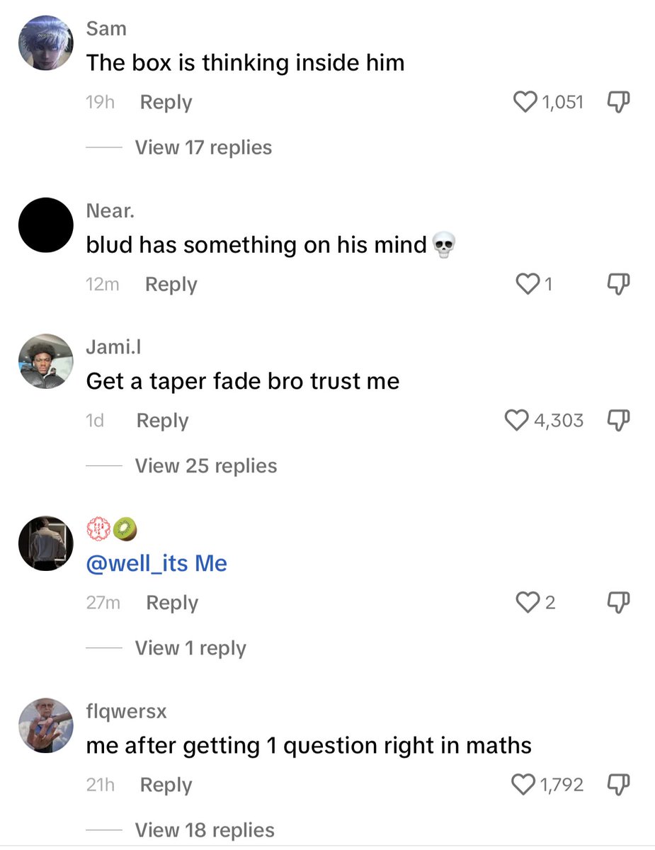 KraksTV's tweet photo. Tik Tok comments section is not for the weak. 😂😩😩

https://t.co/4h6Ls8GSWR