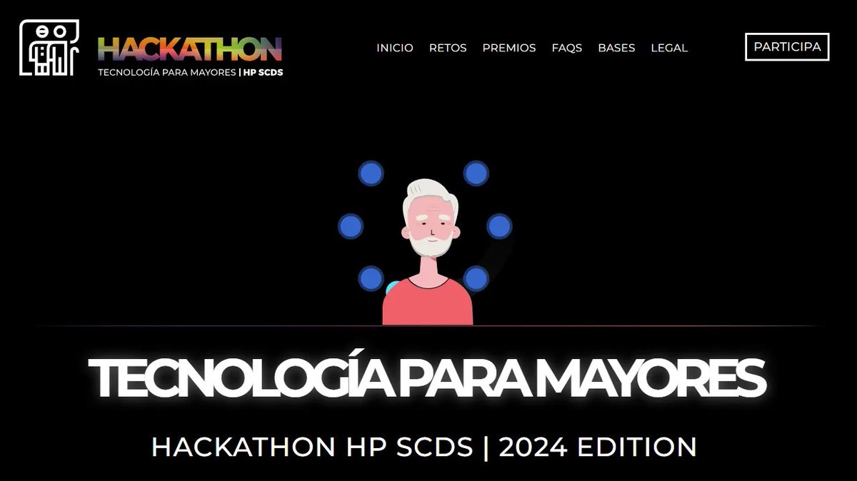 Programa ICE de Apoyo al Emprendimiento Innovador 2021-2024. 
Hackathon HP SCDS 2024: Tecnología para mayores.
Fecha: 16 y 17 de marzo de 2024 (26 horas)
Lugar: Peñuelas de San Blas (Salamanca).
hpscds.com/eventos/hackat…